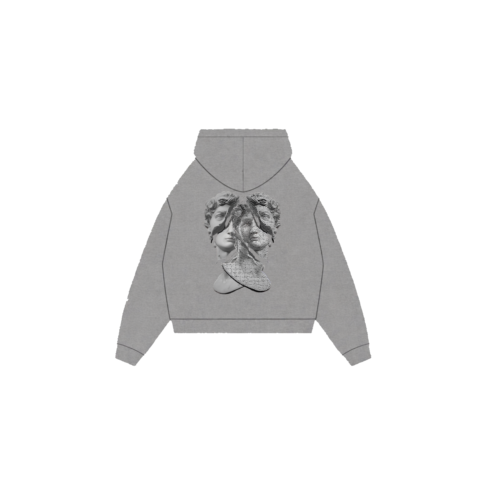 Grey Shattered Identity Zip Up