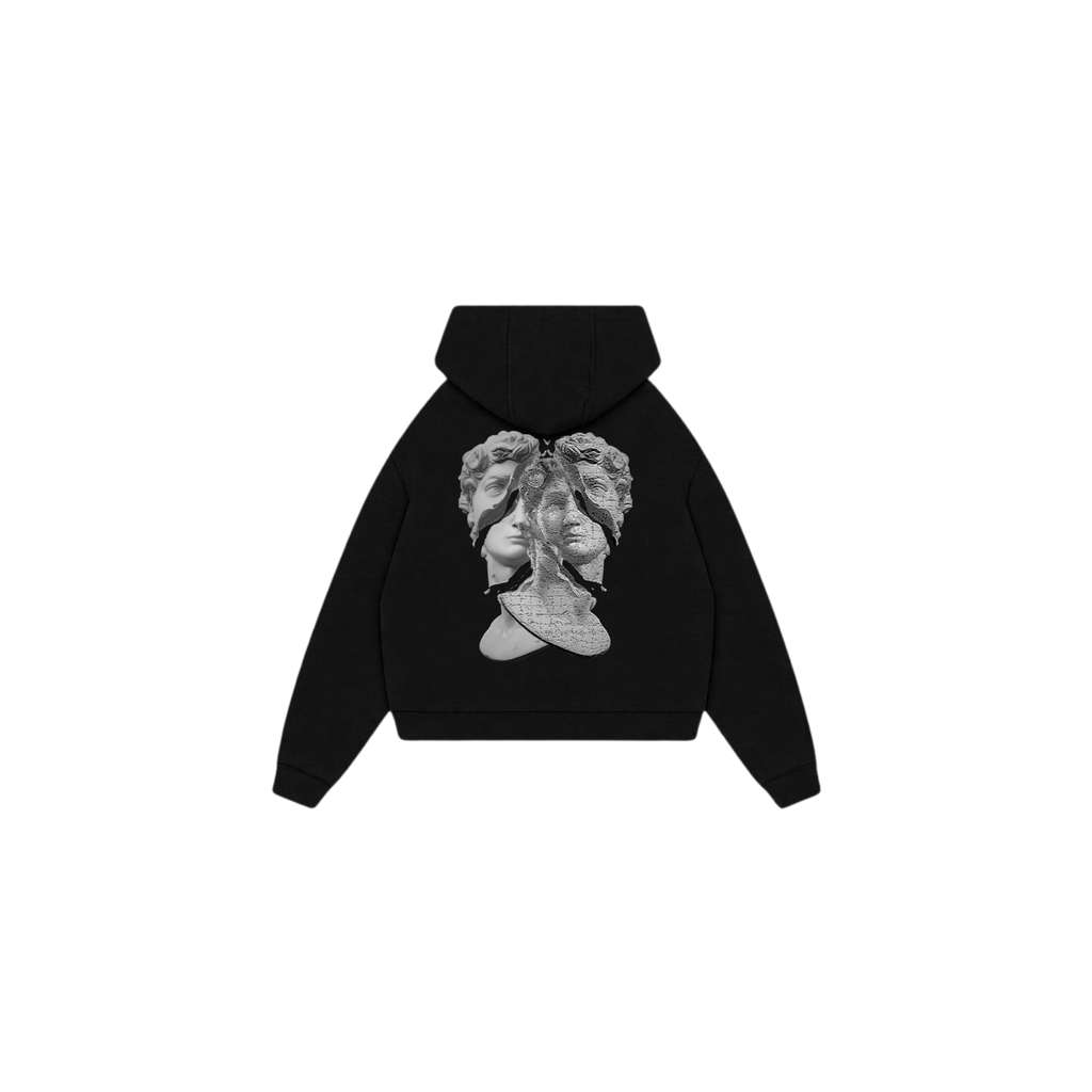 Black Shattered Identity Zip Up